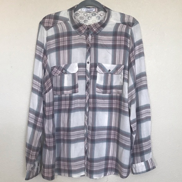 Maurices Tops - Maurices Plaid Blouse, Size 2x